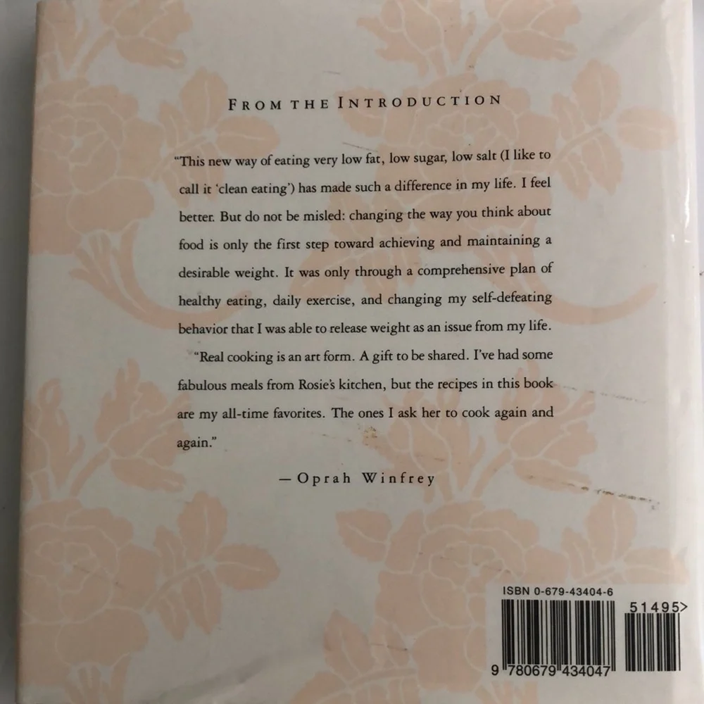 In The Kitchen With Rosie Cook Book Oprah Winfrey New